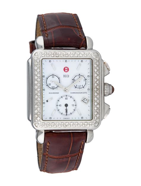 fake michele deco watch|michele watch deco diamond chronograph.